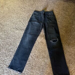 Good American women’s 6/28 destressed raw hem